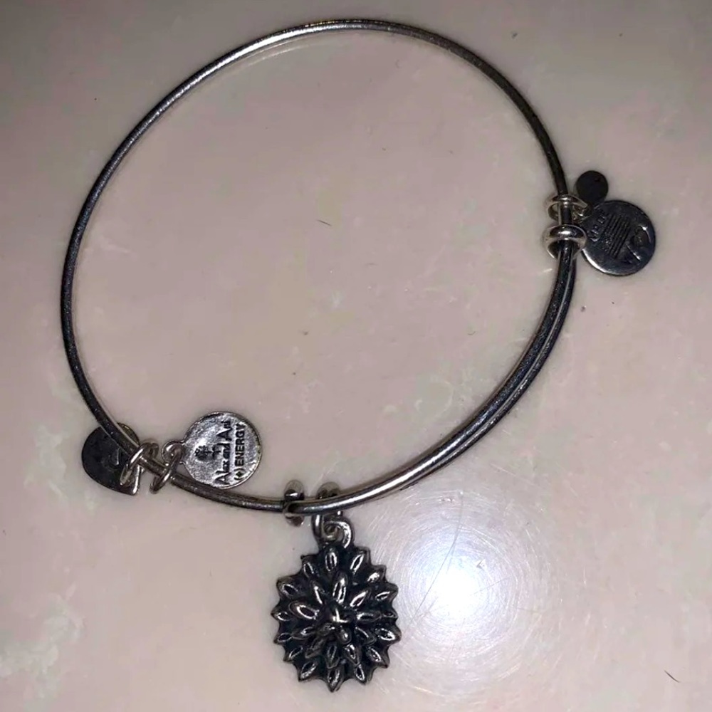 Alex and Ani Silver Flower Bracelet